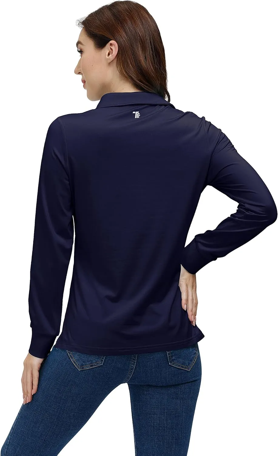 AIRIKE Golf Polo Shirts for Women Long Sleeve Colourful Quick-Dry Workwear & Activewear-Womens Athletic Apparel