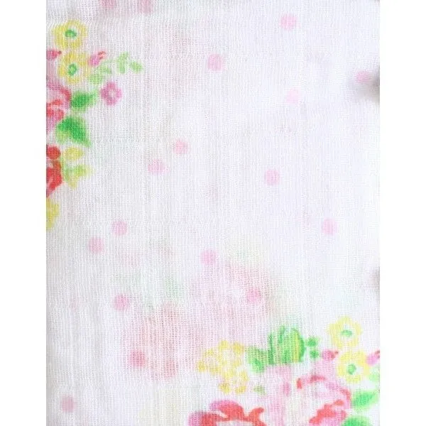 Alimrose Muslin Swaddle - Rose Floral Spots
