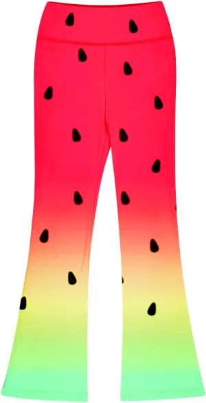 AOBUTE Girls Bell Bottom Pants Tie Dye Print High Waist Flare Leggings 5-14 Years