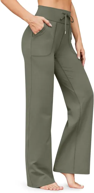 Bootcut Dress Pants Women Tummy Control High Waisted Work Trousers Business Casual Comfy Stretchy Flared Yoga Pants