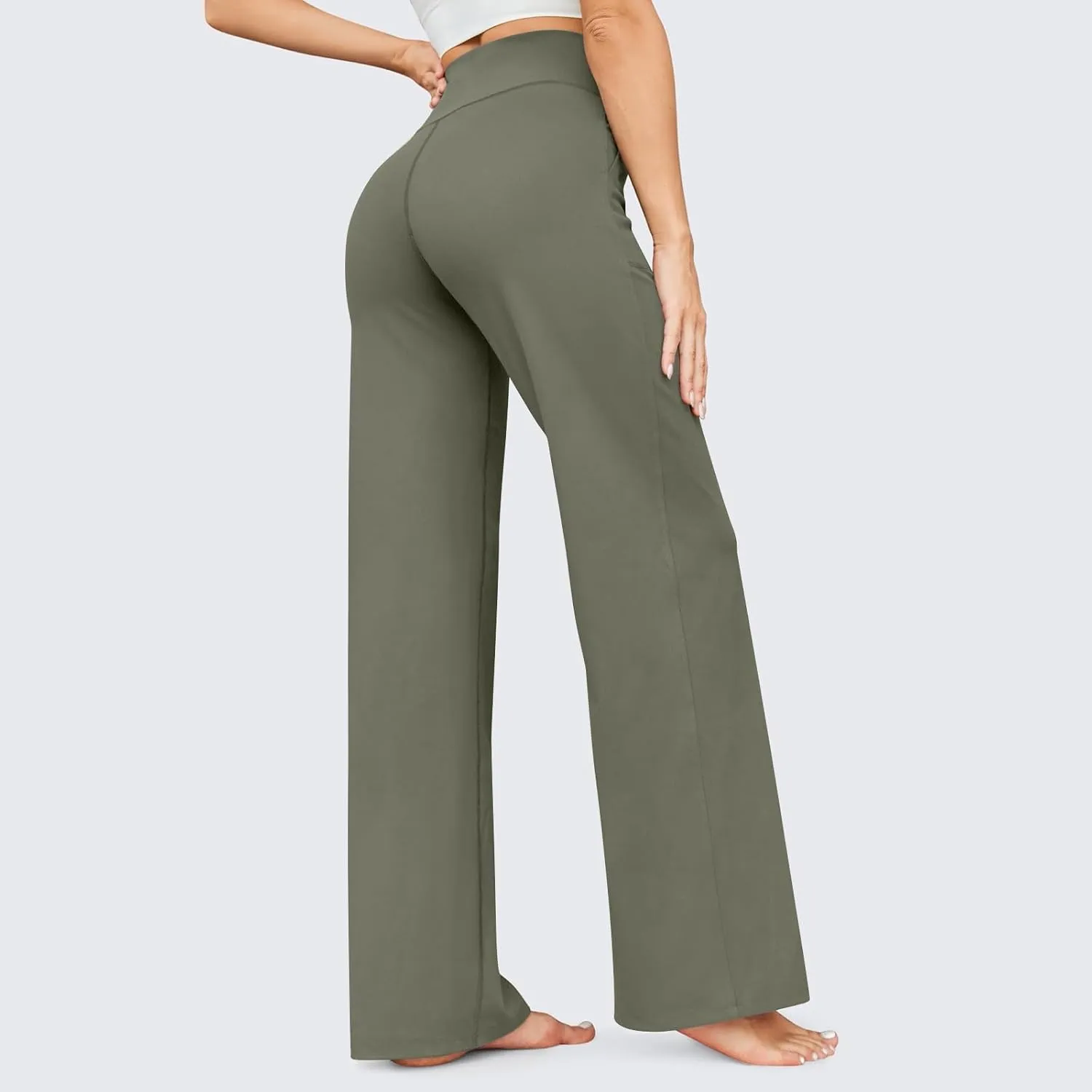 Bootcut Dress Pants Women Tummy Control High Waisted Work Trousers Business Casual Comfy Stretchy Flared Yoga Pants