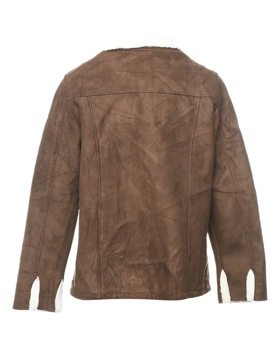 Cherokee Shearling Lining Midi Length Coat - M