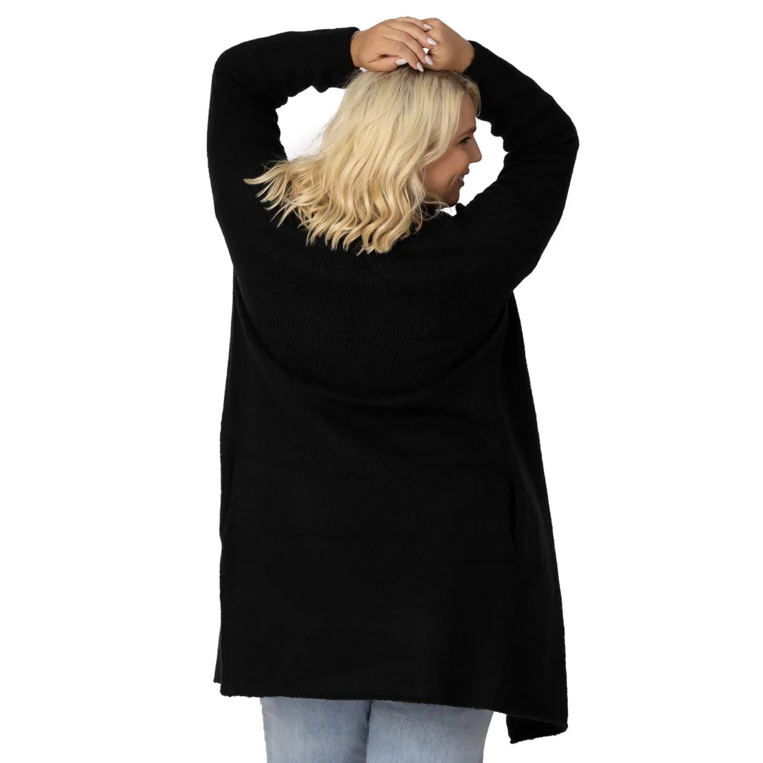 Chloe Chunky Cardigan Sweater | Black