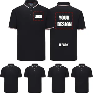 Custom Polo Shirts for Men and Women Customized T-Shirt Design Your Own with Logo Text Photo Short Sleeves