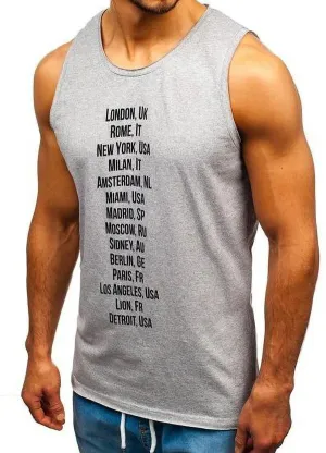 Diwazzo Men Vest Light Grey