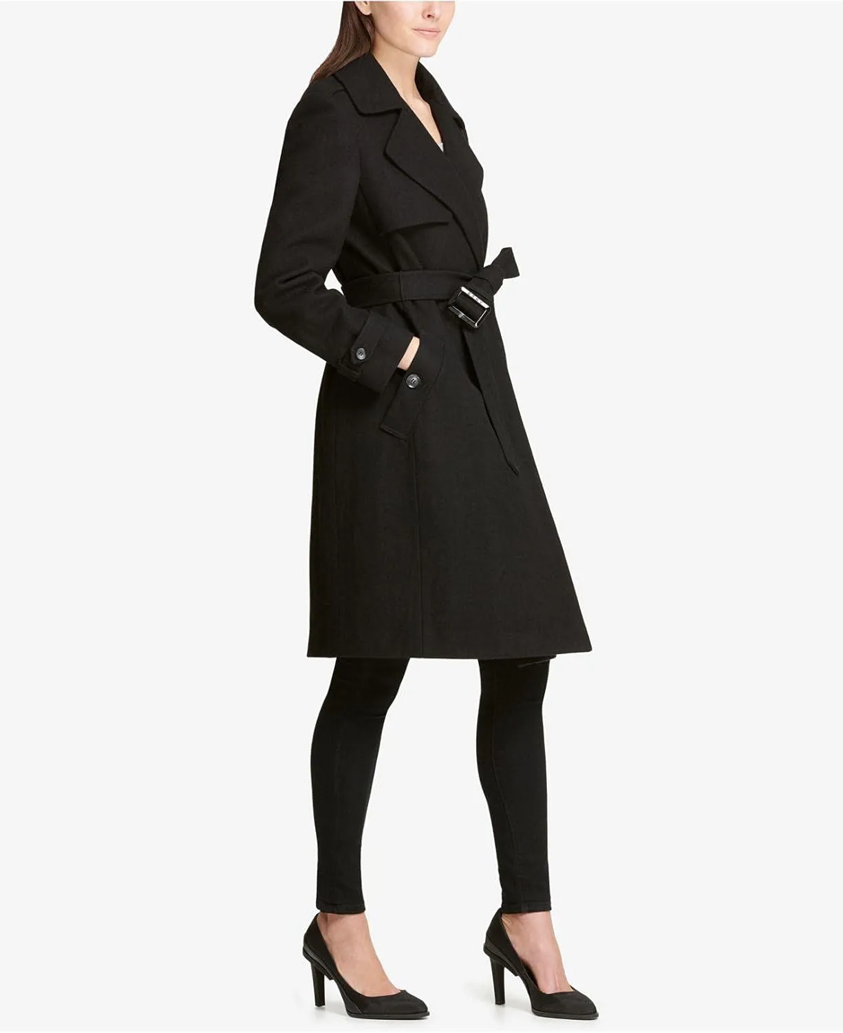 DKNY Women's Belted Trench Coat