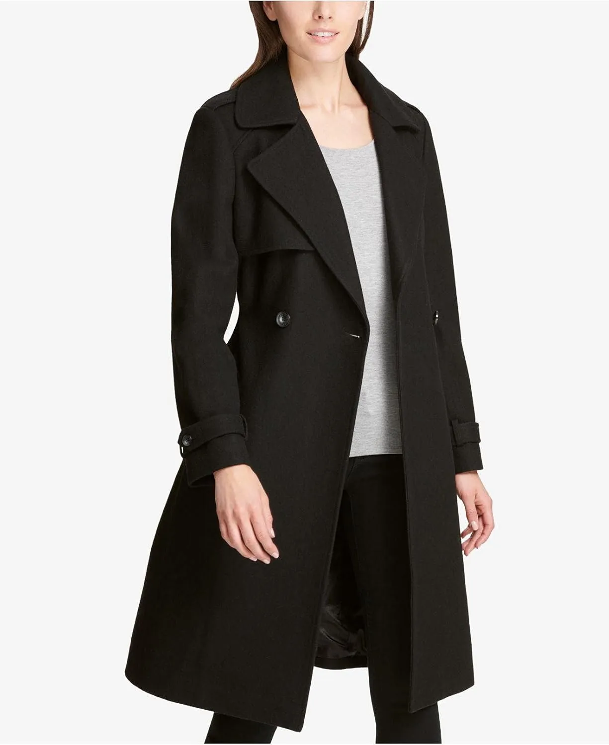 DKNY Women's Belted Trench Coat