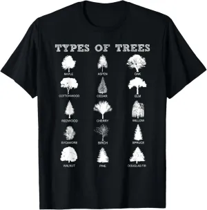 Environment Types Of Trees Earth Day Nature Outdoor Lover T-Shirt