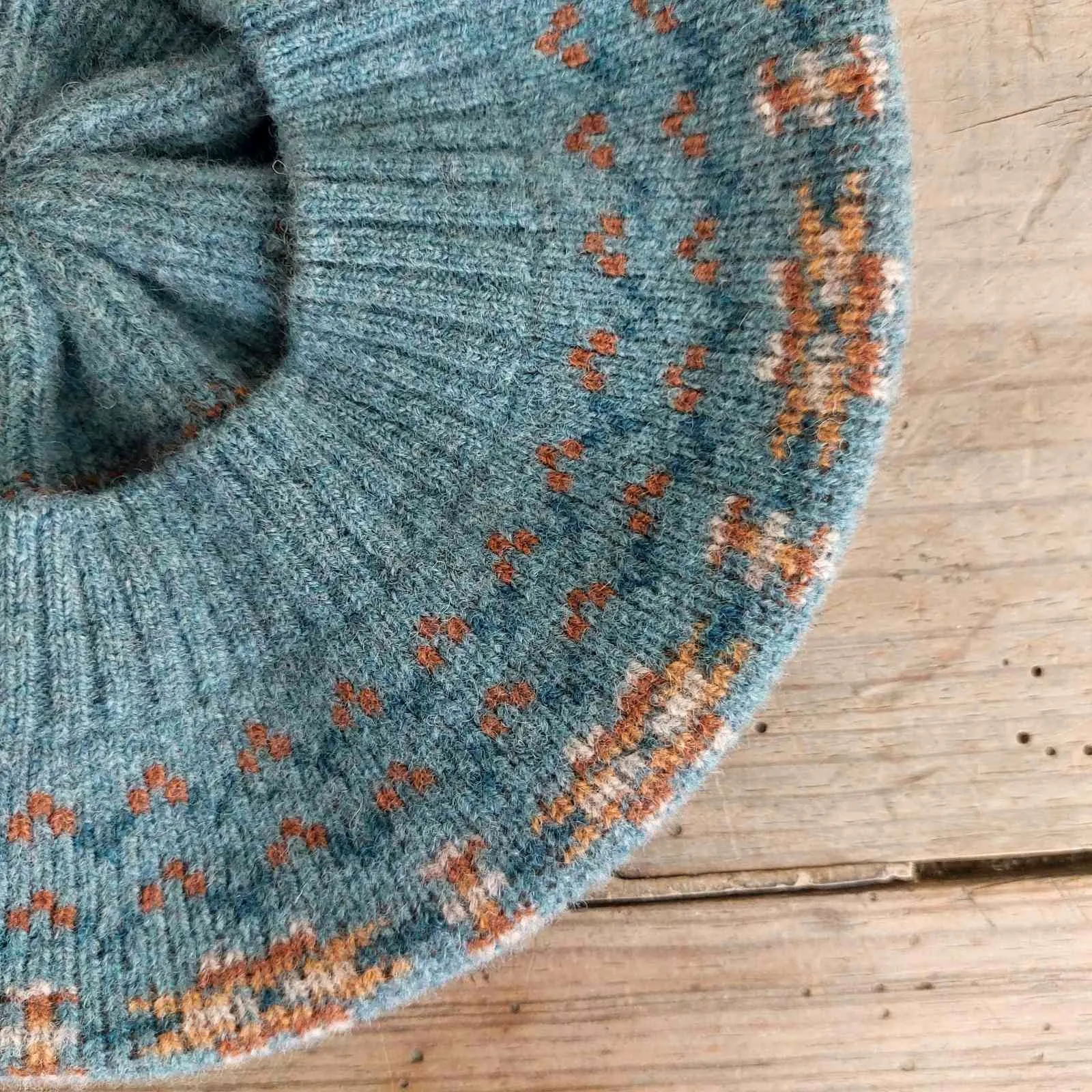 Fair Isle Beret - Teal