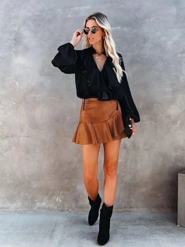Gracie Sexy High Waist Ruffle Skirt
