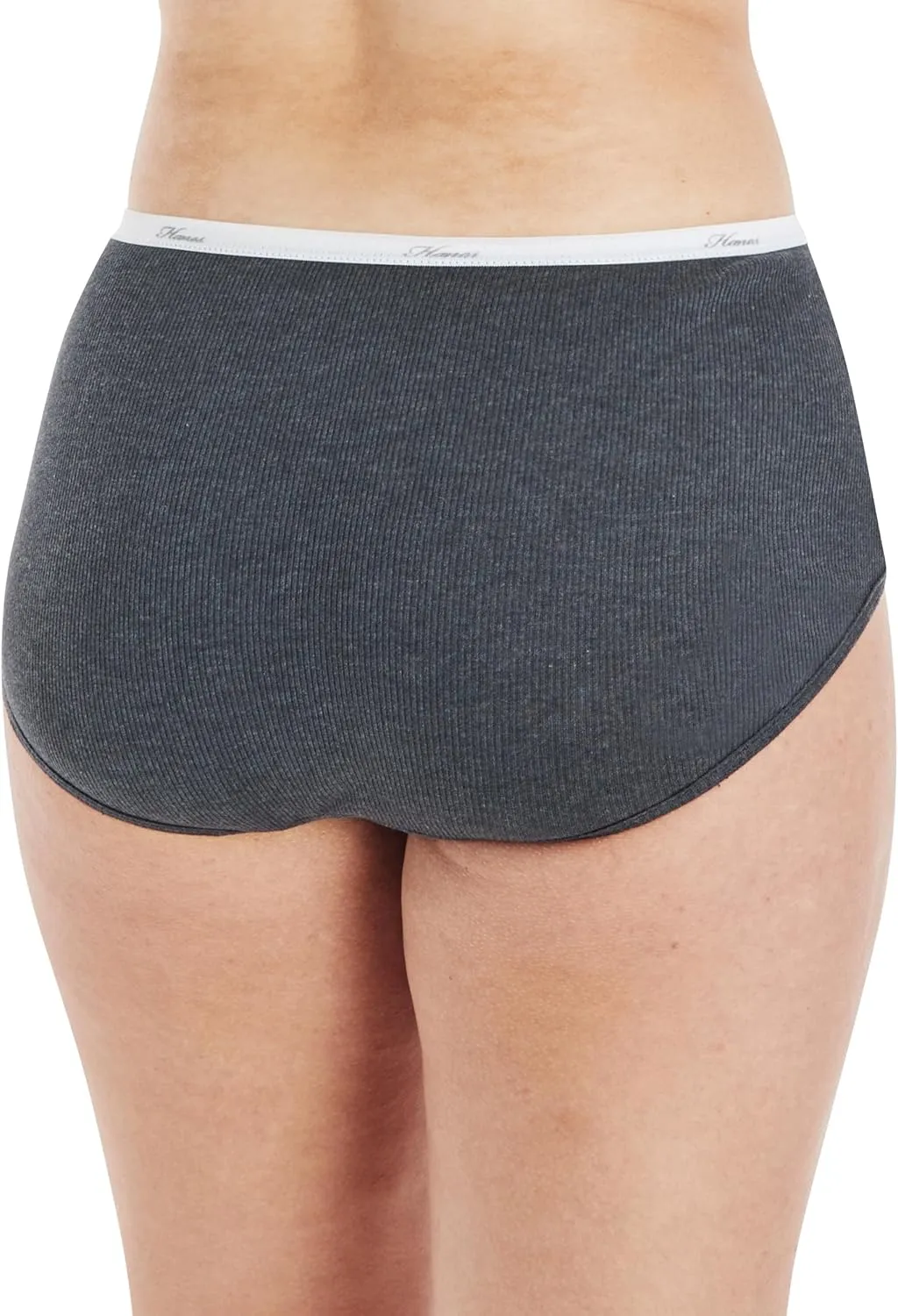Hanes Women's Ribbed Cotton Brief Underwear 6-Pack