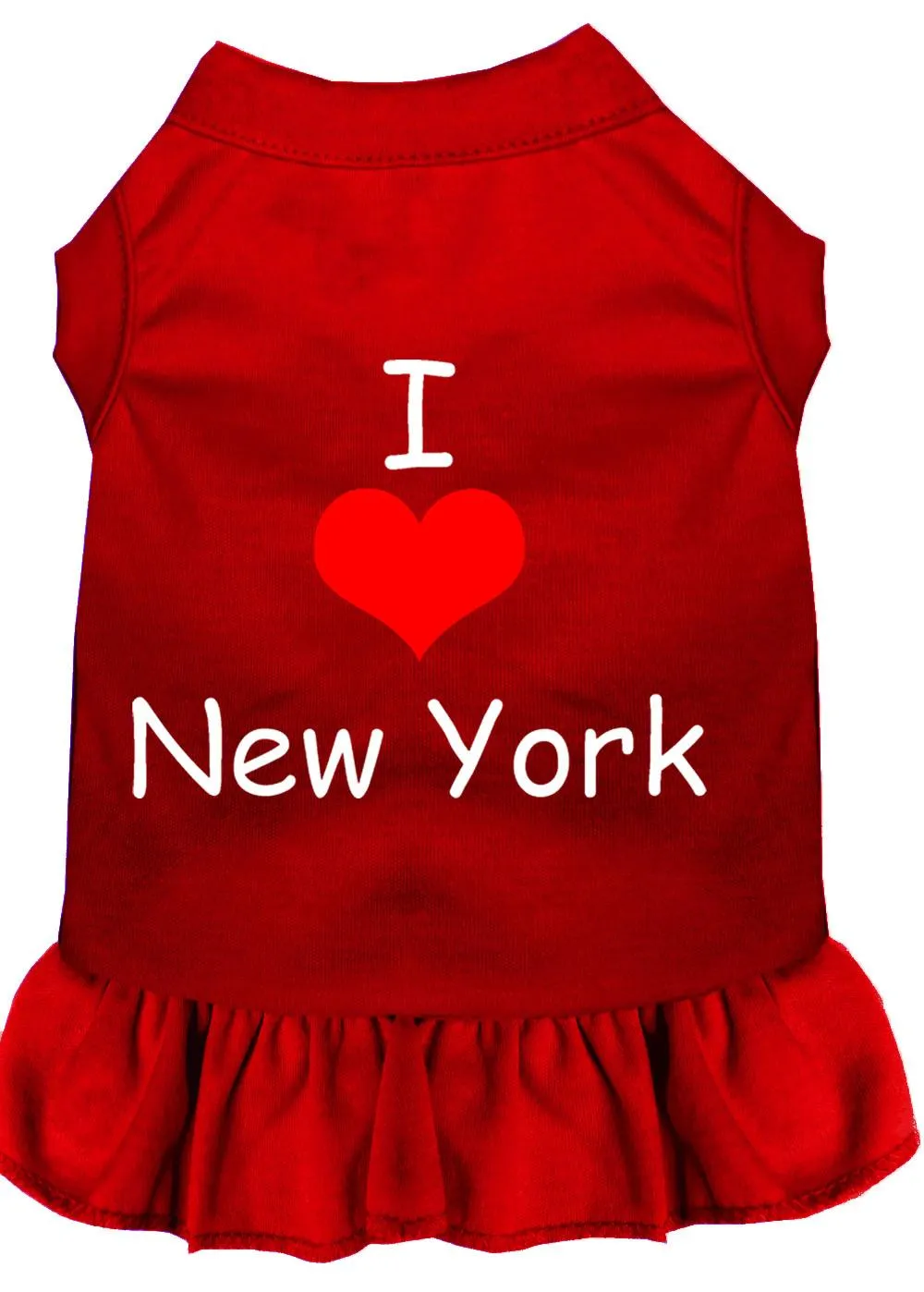 I Heart New York Screen Print Dress Red Lg (14)