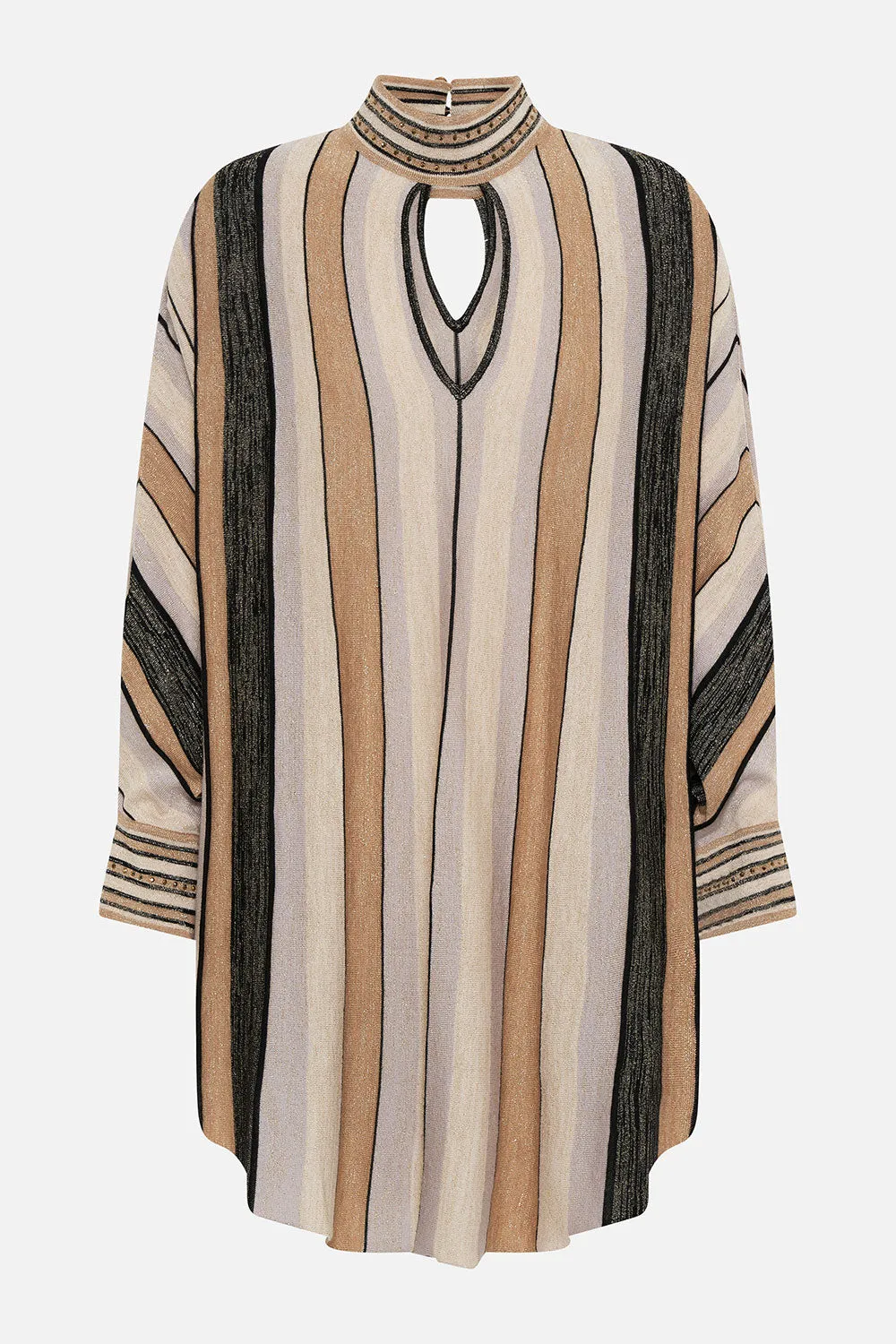 KNITTED KAFTAN WITH NECK BAND FOR THE LOVE OF LEO