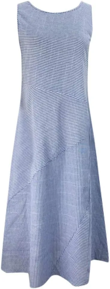 Linen Dress for Women 2025 Summer Sleeveless Maxi Dress Business Sundresses Vacation Dresses Long Dresses with Pockect