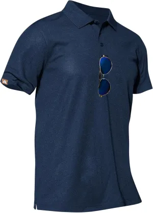 MOERDENG Men's Golf Polo Shirt Regular-fit Quick-Dry Performance Tactical Shirts Short and Long Sleeve Jersey Tennis Shirt