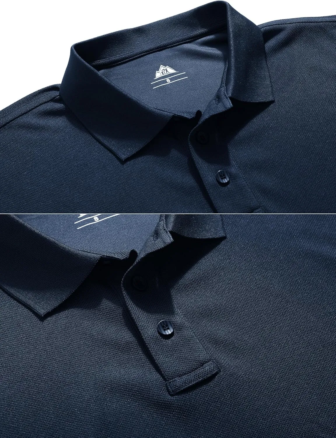 MOERDENG Men's Golf Polo Shirt Regular-fit Quick-Dry Performance Tactical Shirts Short and Long Sleeve Jersey Tennis Shirt