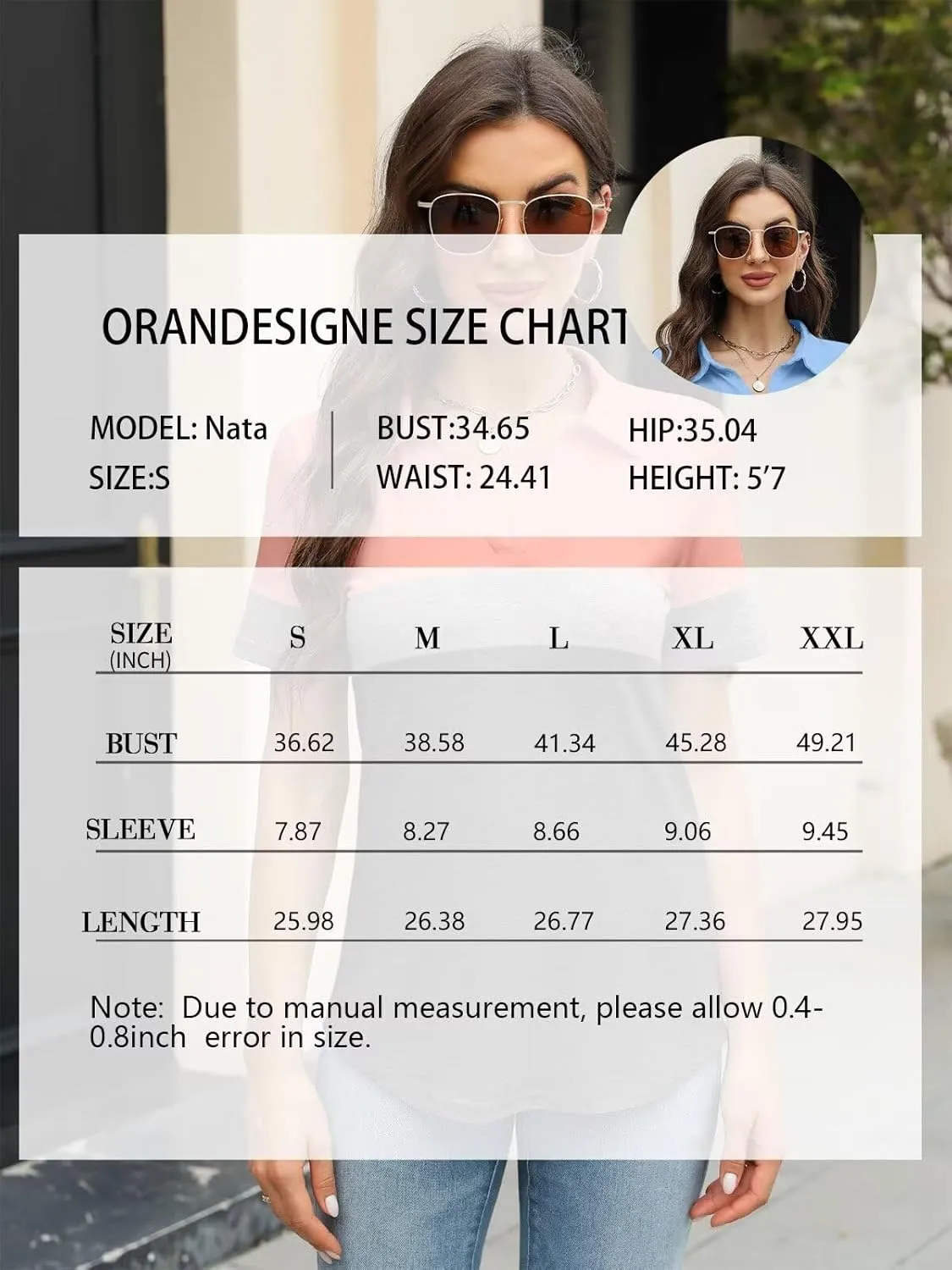 ORANDESIGNE Women's Short Sleeve V Neck Polo Shirts Summer Collared Tops Casual Loose Tees Tops