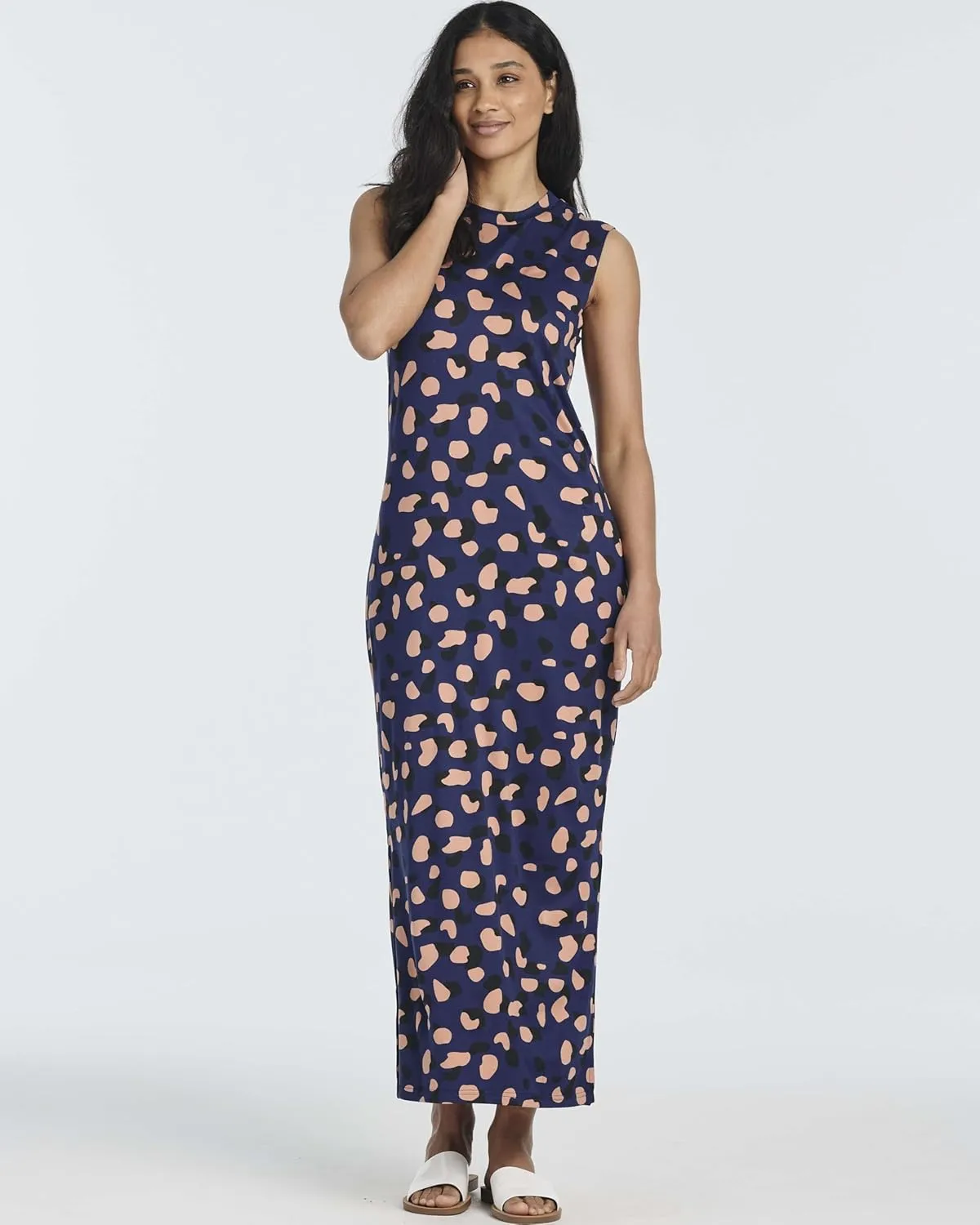 Real Essentials 3 Pack: Women's Long Tank Maxi T-Shirt Summer Casual Dress with Pockets (Available in Plus Size)