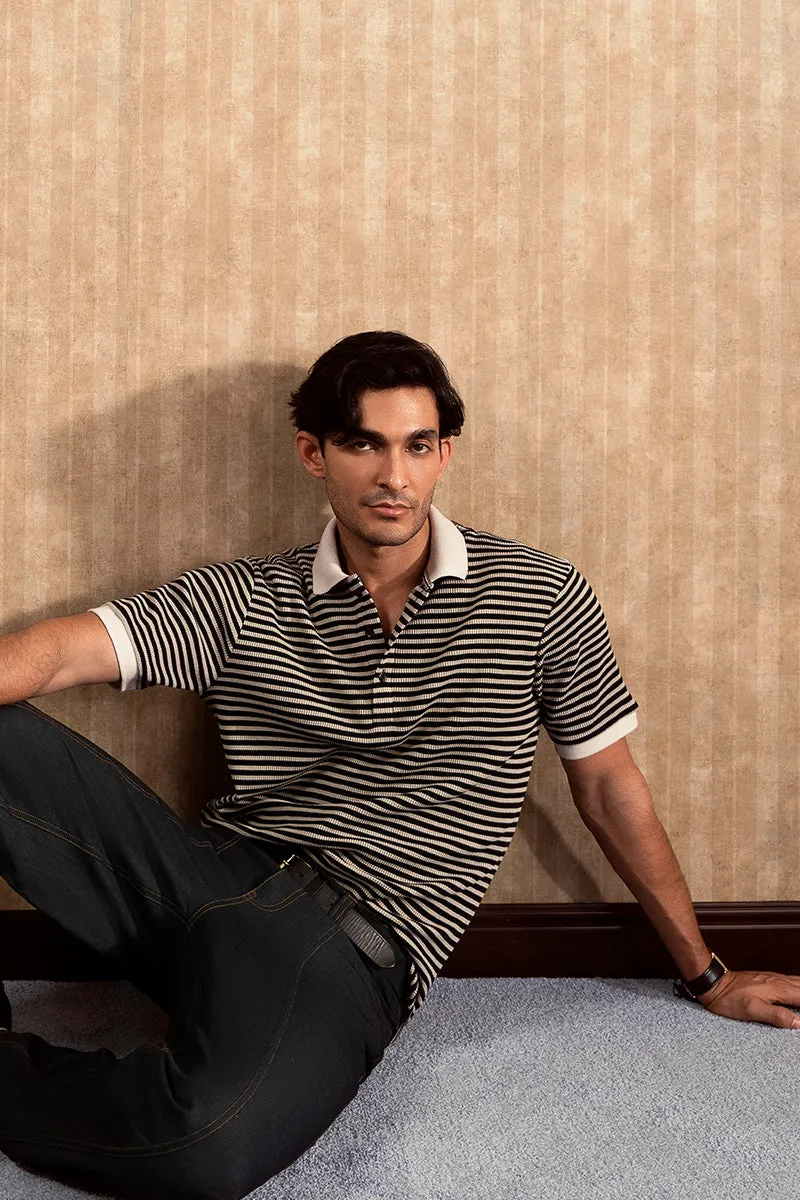 Striped Jersey Polo