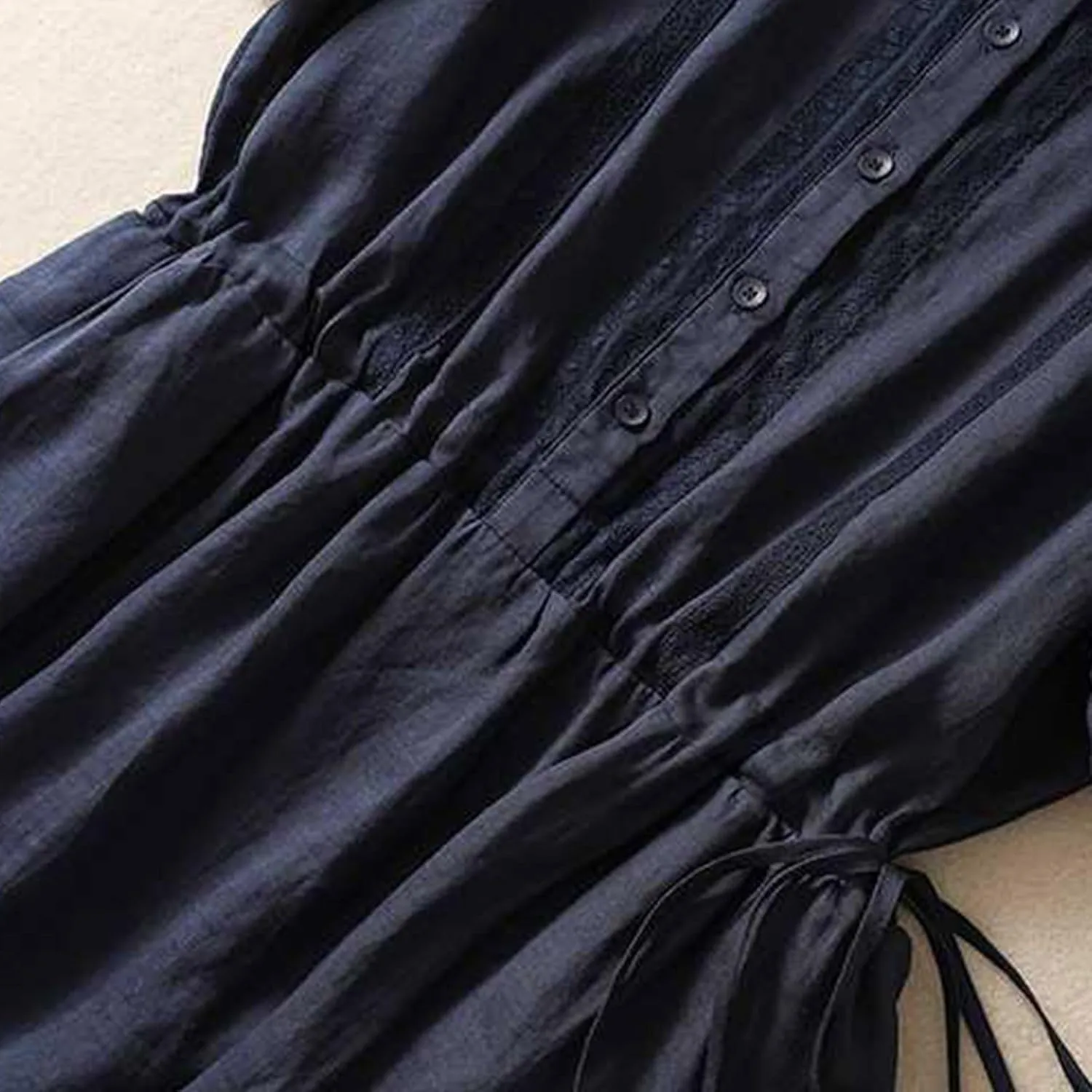 Summer Cotton Linen Dresses for Women Short Sleeve Button Down Tunic Dresses Dressy Casual Flowy Lounge Maxi Dress