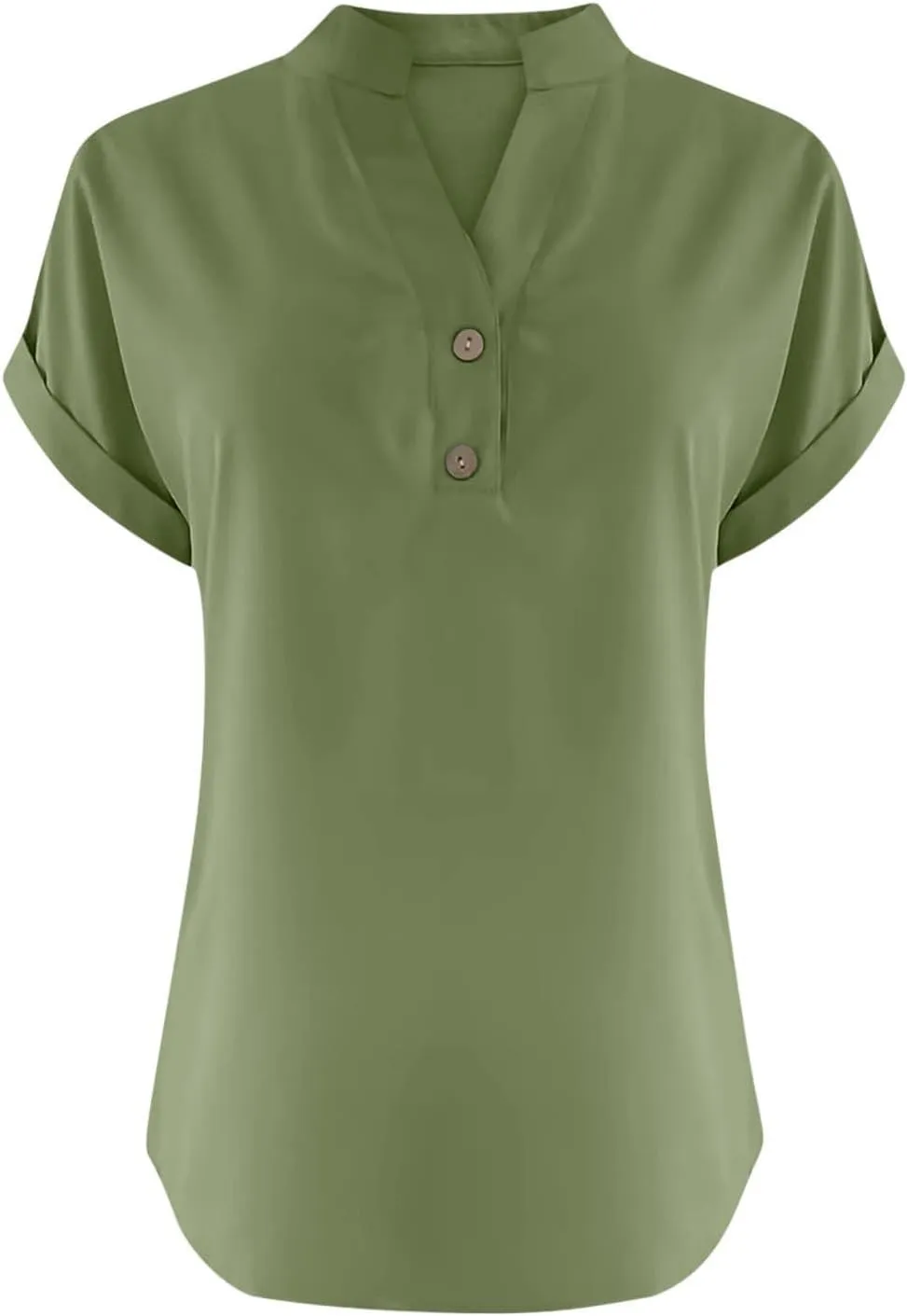 Summer Tops for Women 2025 Trendy Short Sleeve Shirts Casual V Neck Tunic Blouses Beach Vacation Outfits Clothes