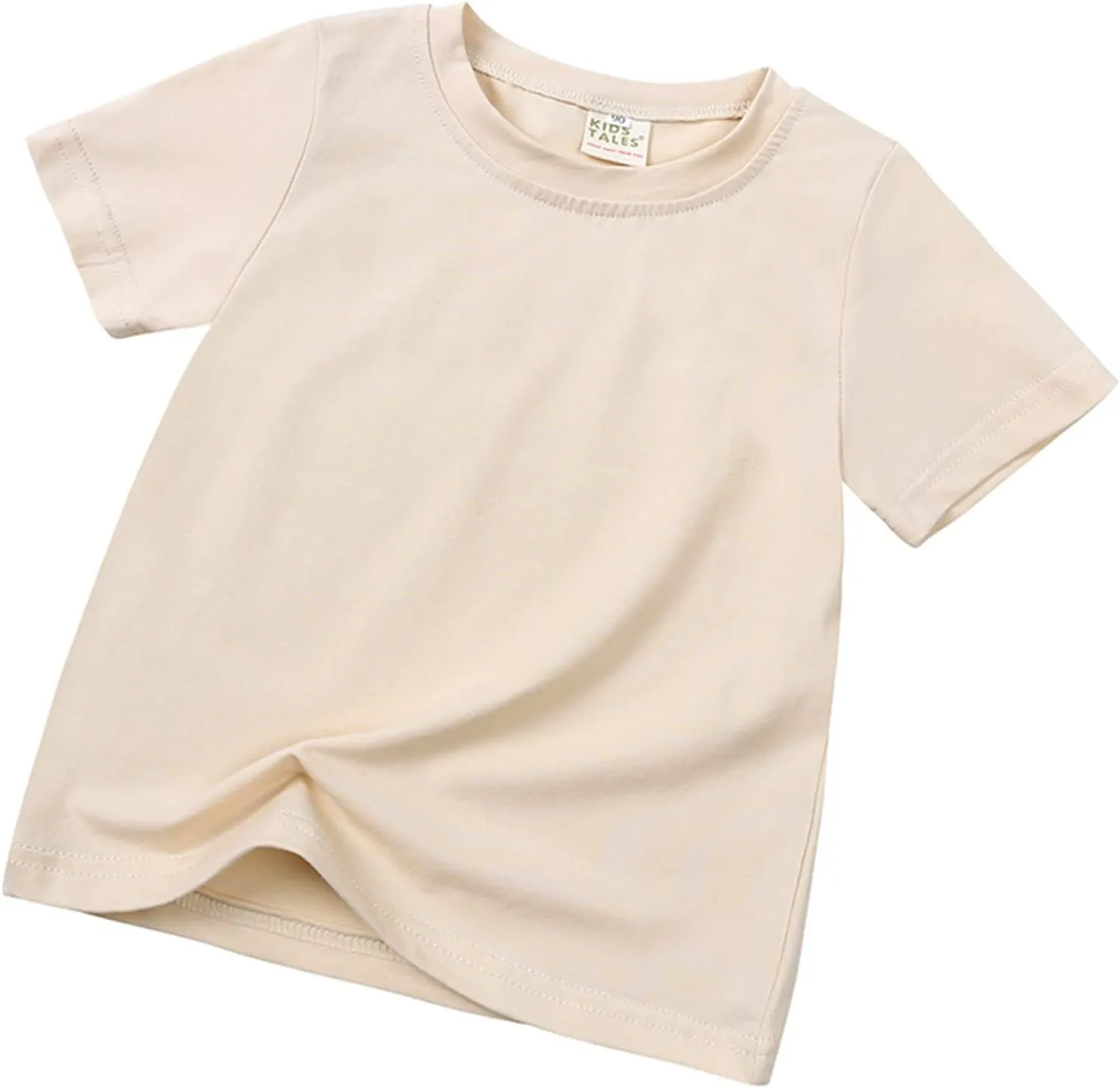 Unisex Kids Baby Boys Short Sleeve Crewneck T-Shirts Top Toddler Value Pack Organic Cotton Solid Summer Tee