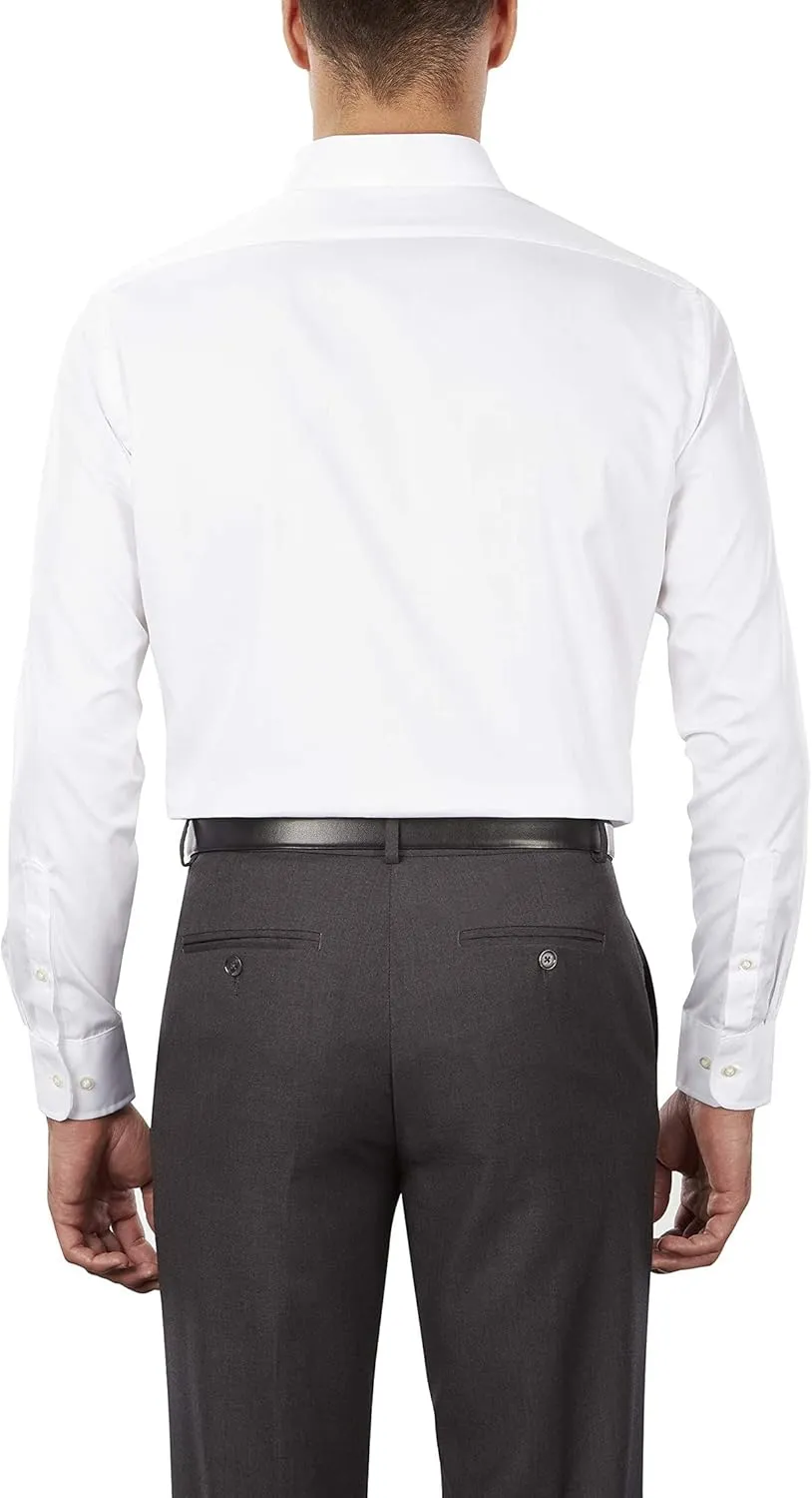 Van Heusen Men's Pinpoint Regular Fit Solid Button Down Collar Dress Shirt - Amazon Exclusive