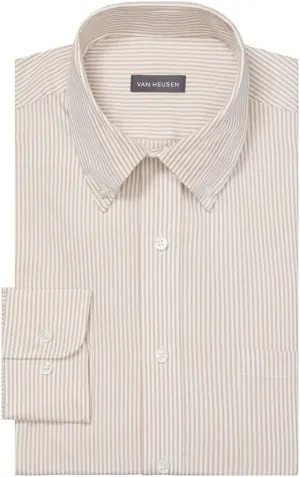 Van Heusen Men's Regular Fit Pinpoint Stripe Dress Shirt - Amazon Exclusive