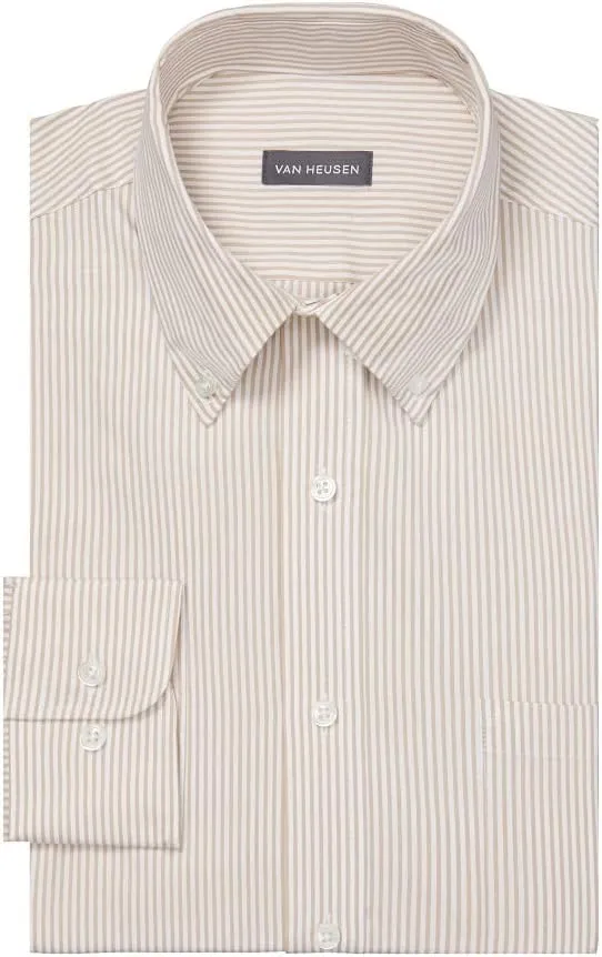 Van Heusen Men's Regular Fit Pinpoint Stripe Dress Shirt - Amazon Exclusive