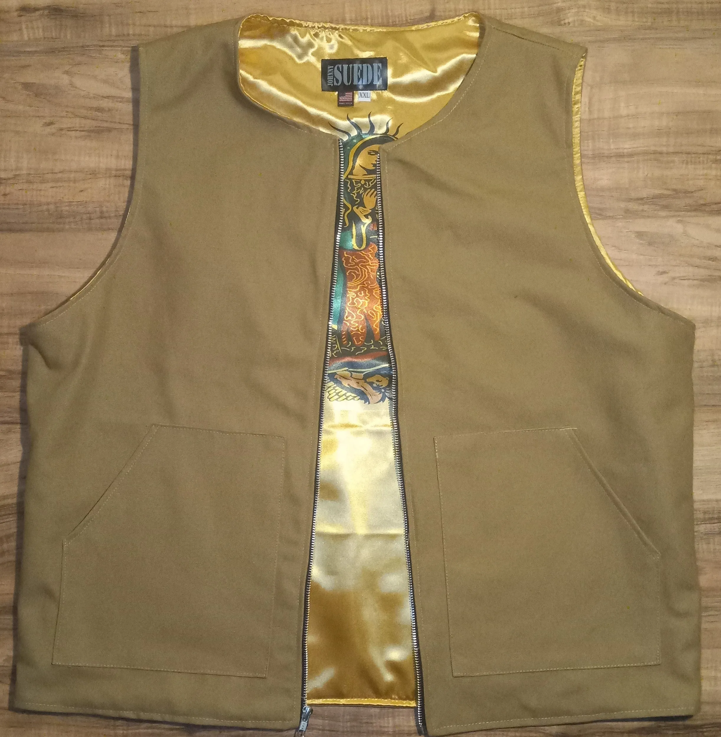 VEST - tan gold guadalupe