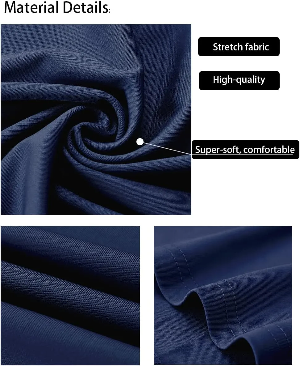Womens Elegant Off Shoulder Short Sleeve Belted Side Slit Cocktail Party Swing Dress with Pockets